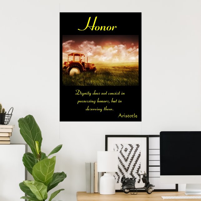 Honor Prevails Amid Vast Prairie Tranquility Poster (Home Office)
