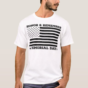 Honor Remember Memorial Day Patriotic Design Funny T-Shirt