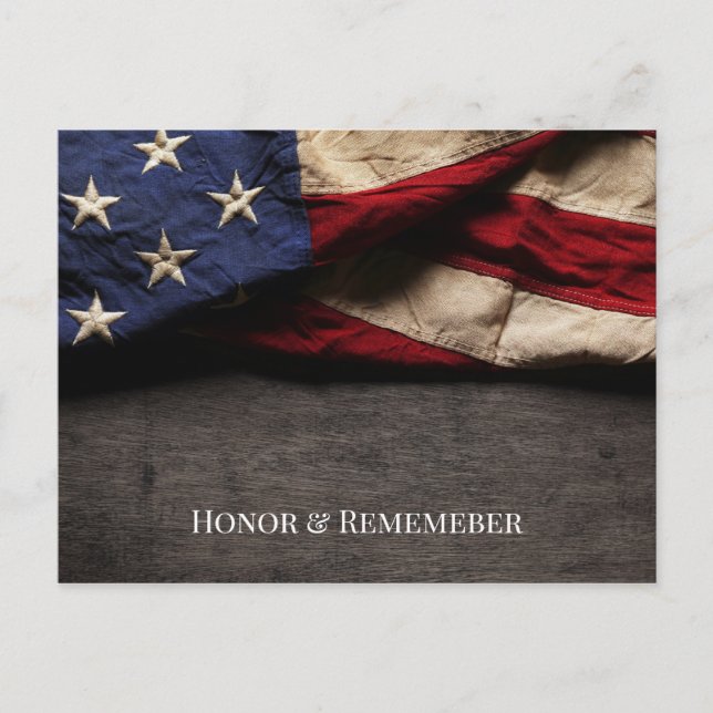 Honor & Remember Memorial day Postcard (Front)