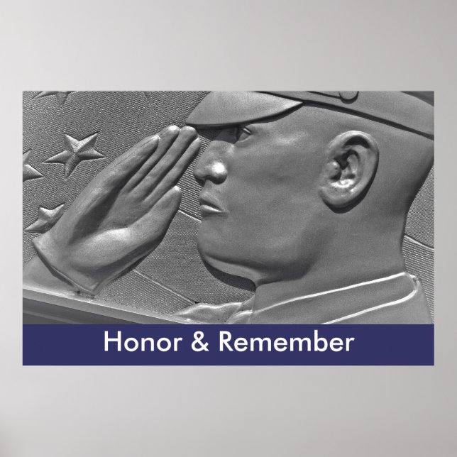 Honor & Remember Military Hero Poster (Front)