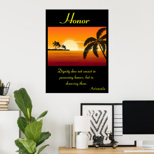 Honor Resides Amidst Endless Seascape Horizons Poster