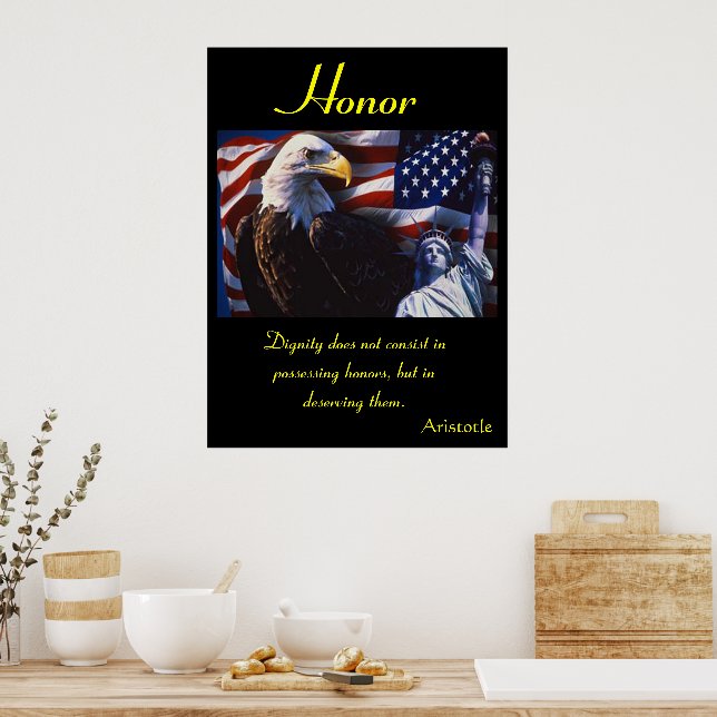 Honor Roars with Unmatched Fierce Strength Poster (Kitchen)