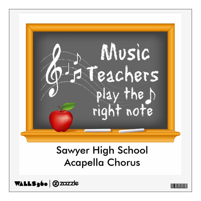 Honor School Music Teacher  Wall Decal (Front)