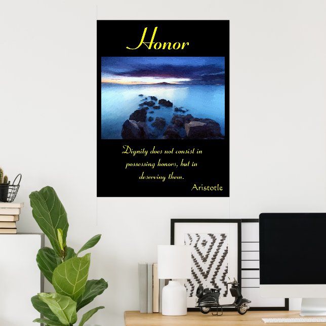 Honor Shines Across Serene Ocean Vistas Poster (Home Office)
