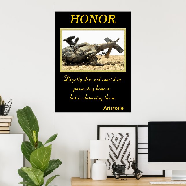 Honor Shines Through Military Resilience and Might Poster (Home Office)