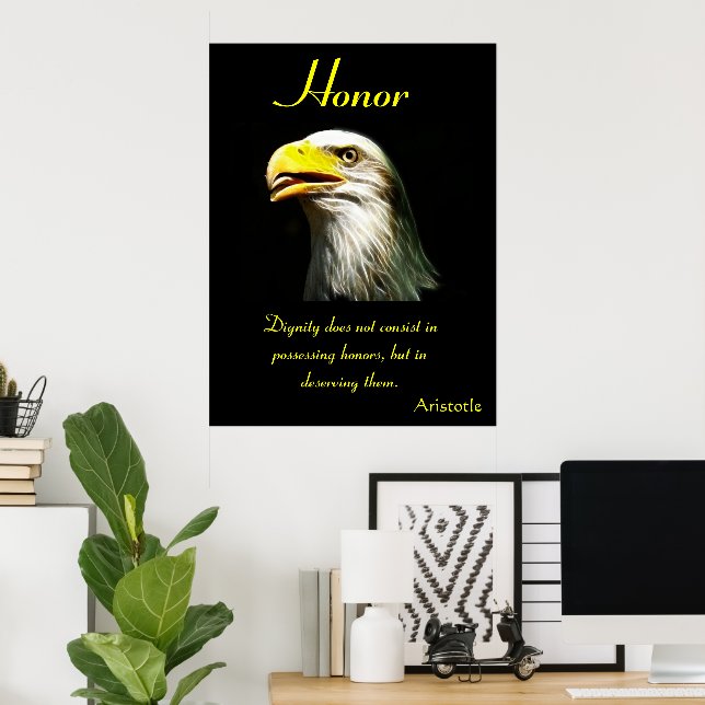 Honor Soars With Eagle’s Timeless Grace Poster (Home Office)