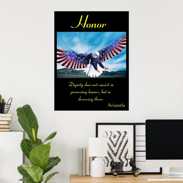 Honor Soars with Wisdom and Pride Poster (Home Office)