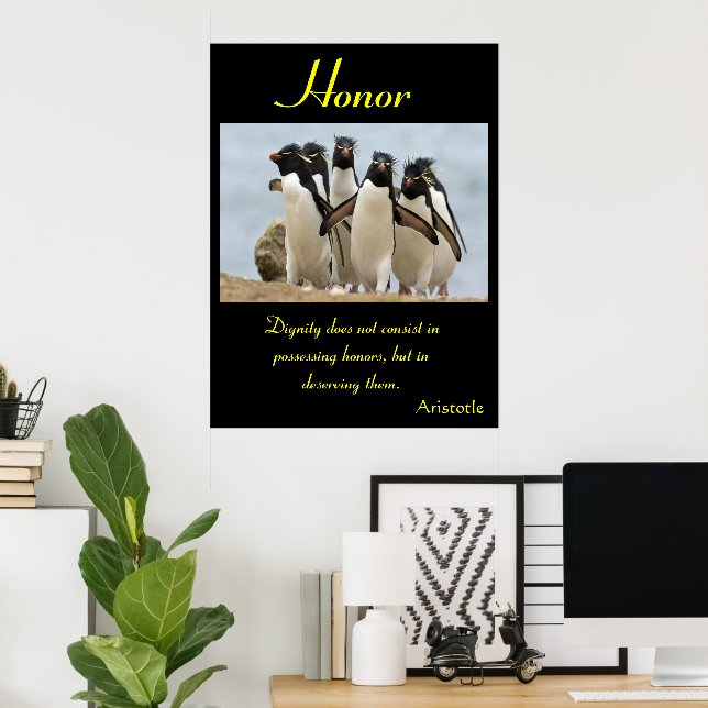 Honor Stands Amidst Nature’s Fierce Majesty Poster (Home Office)