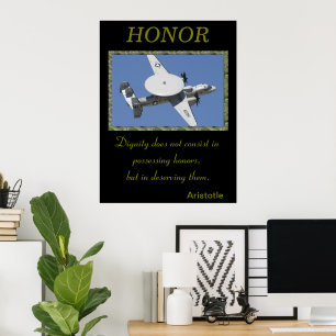 Honor Stands Tall in Military Forces Poster