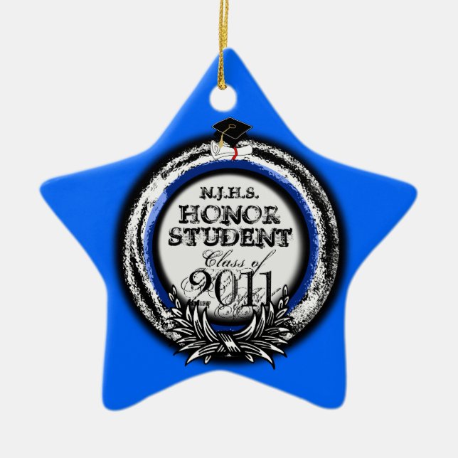 Honor Student Award Class Of 2011 Ornament Blue (Front)