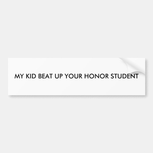 HONOR STUDENT BUMPER STICKER (Front)