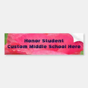 Honor Student bumper stickers School Pink