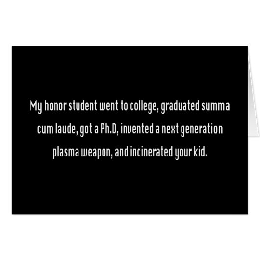 Honor Student Cards (Front Horizontal)