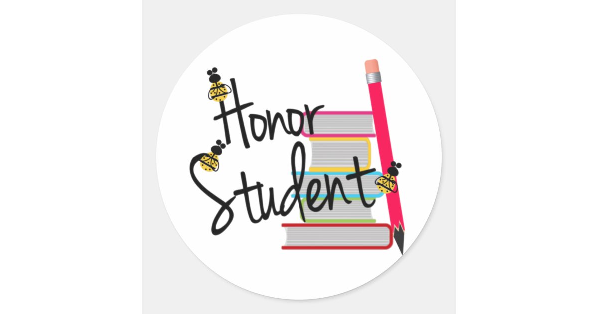 Honor Student Classic Round Sticker | Zazzle