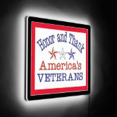 Honor Thank American Veterans LED Sign (Angle)