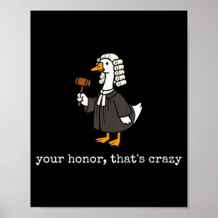 Honor that's crazy funny silly goose lawyer law poster