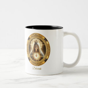 Honor the Blessed Virgin Mary Every Day Two-Tone Coffee Mug