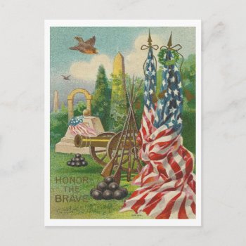 Honor The Brave Postcard by thedustyattic at Zazzle