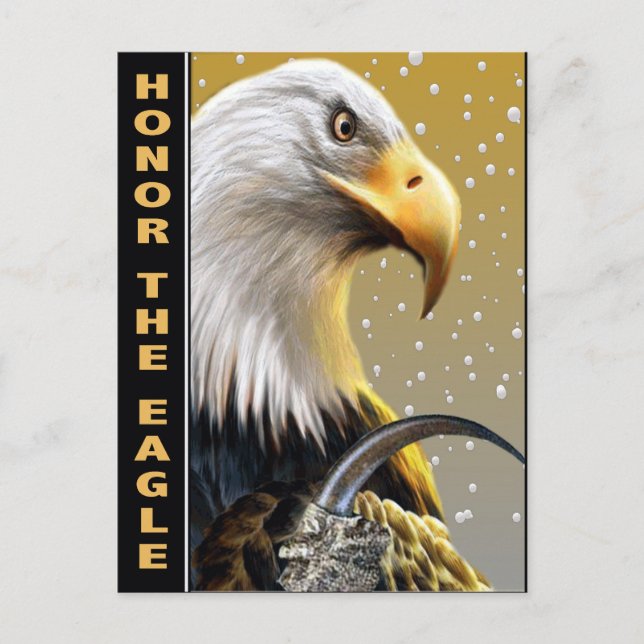 Honor The Eagle Claw gifts and apparel Postcard (Front)