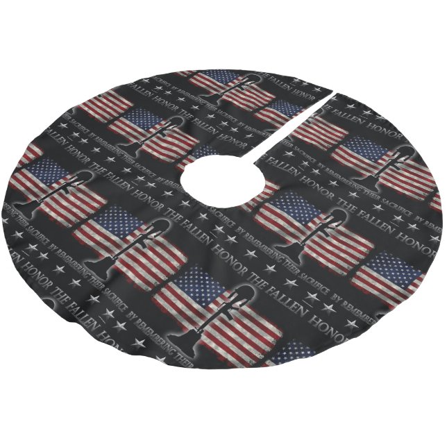 Honor The Fallen Brushed Polyester Tree Skirt (Angled)