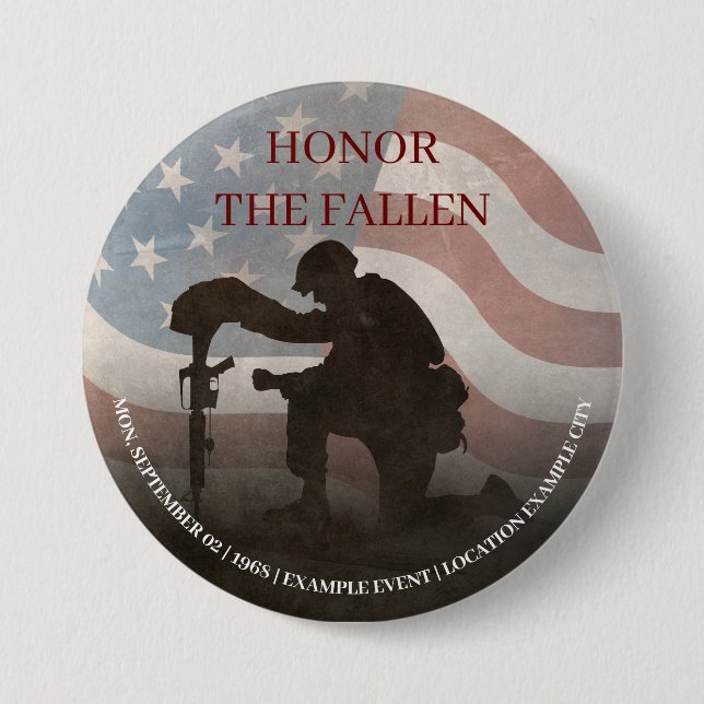 Honor The Fallen Button (Front)