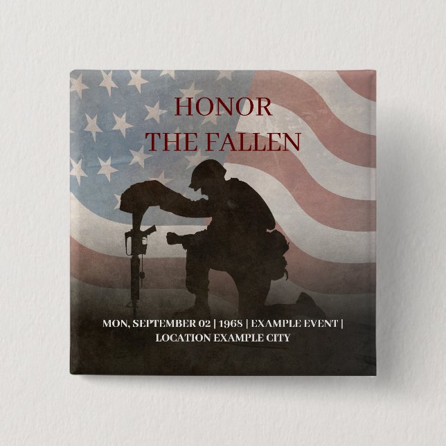 Honor The Fallen Button (Front)