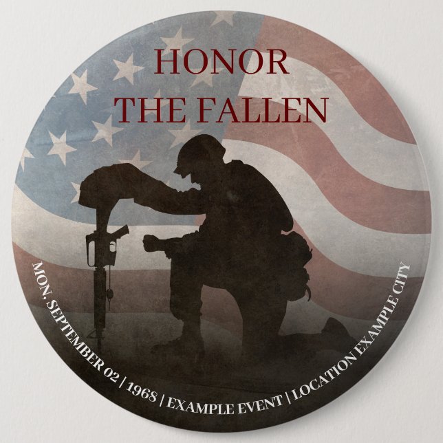 Honor The Fallen Button (Front)