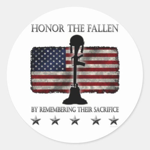 Honor The Fallen Classic Round Sticker