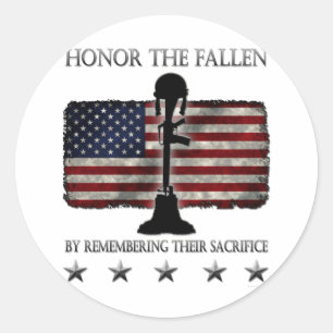 Honor The Fallen Classic Round Sticker