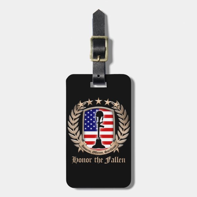 Honor The Fallen - Crest Luggage Tag (Front Vertical)