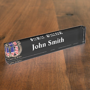 Honor The Fallen - Crest Nameplate