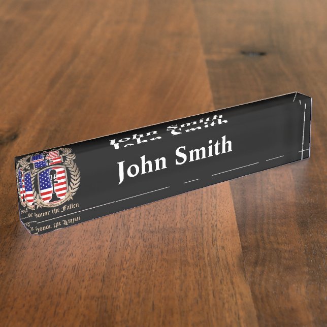 Honor The Fallen - Crest Nameplate (Side)