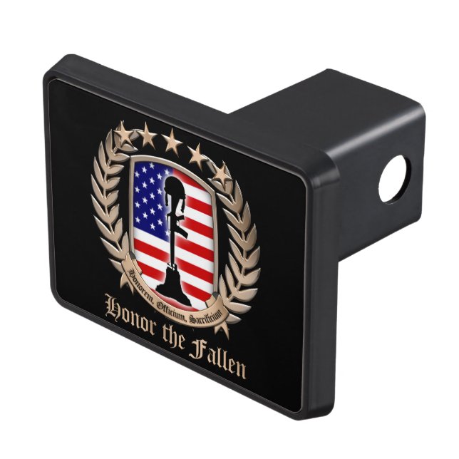 Honor The Fallen - Crest Trailer Hitch Cover (Top Right)