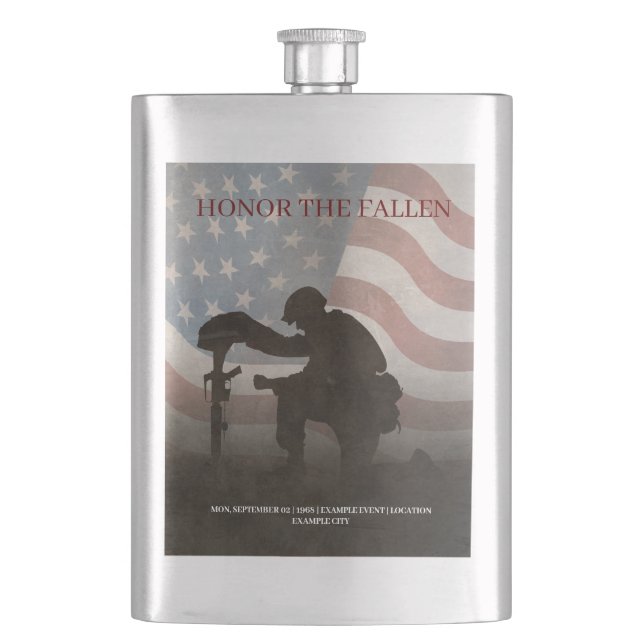 Honor The Fallen Flask (Front)