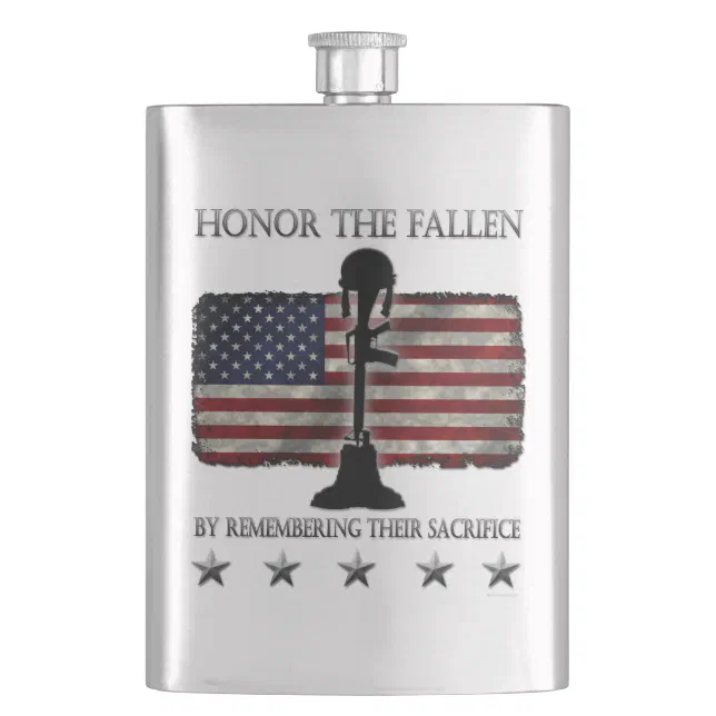 Honor The Fallen Flask (Front)