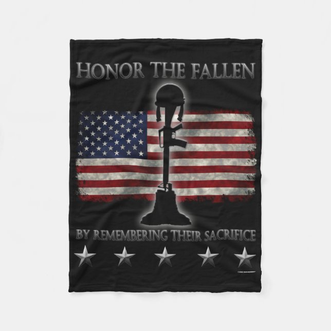 Honor The Fallen Fleece Blanket (Front)