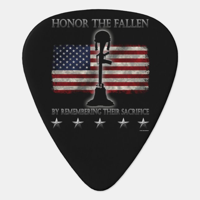 Honor The Fallen Guitar Pick (Front)
