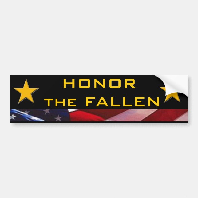 Honor the Fallen Heroes Bumper Sticker (Front)
