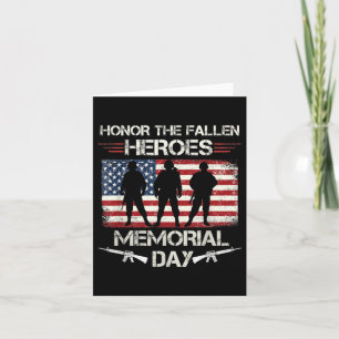 Honor The Fallen Heroes Memorial Day Military May Card