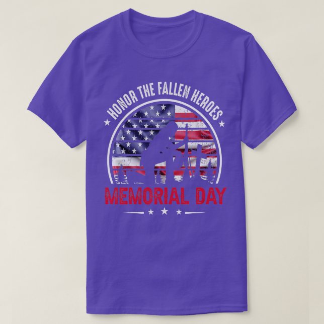 Honor The Fallen Heroes Memorial Day  T-Shirt (Design Front)