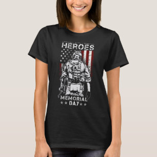 Honor The Fallen Heroes Soldier Memorial Day  Vete T-Shirt