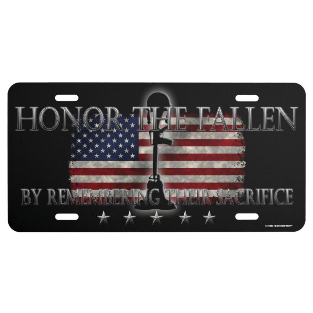 Honor The Fallen License Plate (Front)