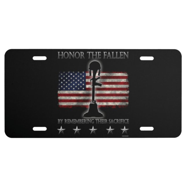 Honor The Fallen License Plate (Front)