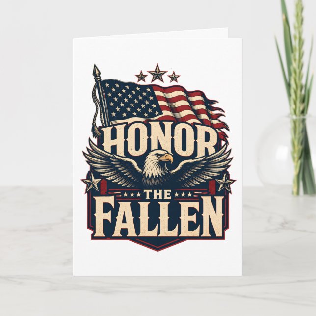 Honor the Fallen Memorial Day  Card (Front)