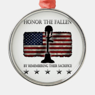 Honor The Fallen Metal Ornament