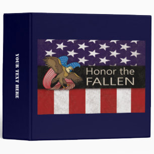 Honor the Fallen Military 3 Ring Binder