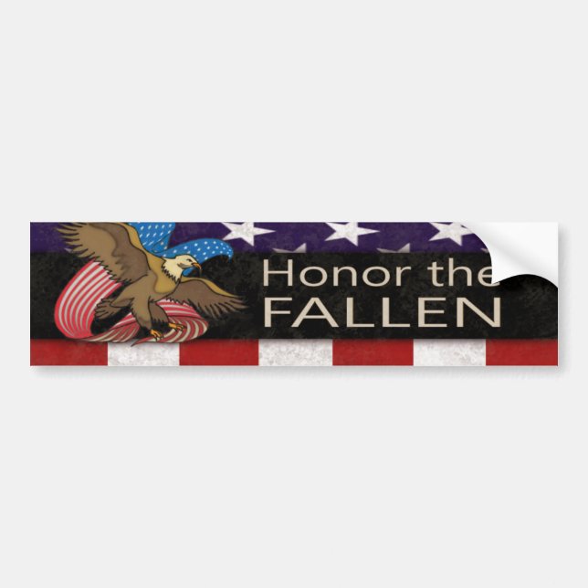 Honor the Fallen Military Bumper Sticker (Front)