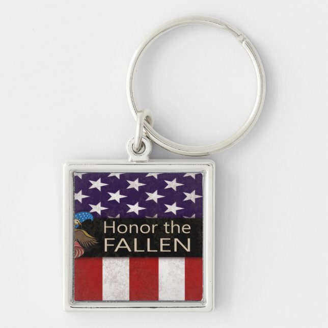 Honor the Fallen Military Keychain (Front)