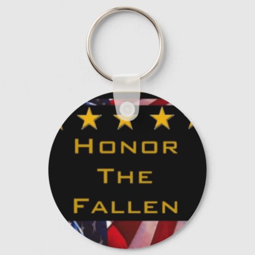 Honor the Fallen Military Tribute Keychain