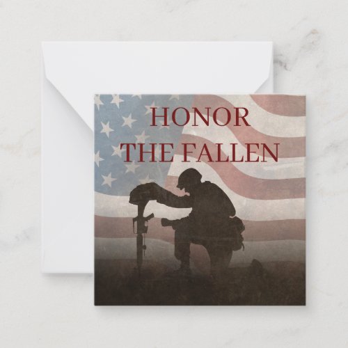 Honor The Fallen Note Card